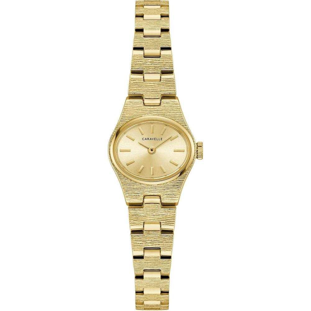 imageCaravelle Ladies Quartz Vintage ClassicGoldTone Champagne Dial