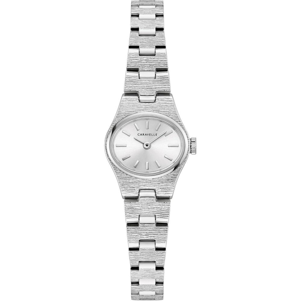 imageCaravelle Ladies Quartz Vintage ClassicSilverTone SilverWhite Dial