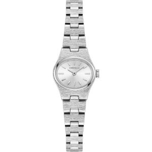 Caravelle Ladies Quartz Vintage Classic(Silver-Tone & Silver-White Dial)