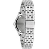 Caravelle by Bulova Ladies’ Classic Dress Coin-Edge 3-Hand Day-Date Quartz Watch(Silver/Turquoise)
