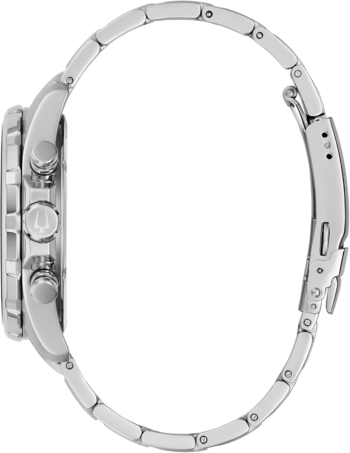 imageBulova Mens Quartz Chronograph Series B 44mm SilverTone Stainless Steel Case amp Teal Dial Style 96B487