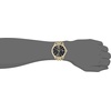 Caravelle by Bulova Men’s Dress 3-Hand Date Quartz Watch, Stainless Steel, Coin Edge Bezel, 41mm(Gold Tone/Black)