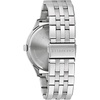 Caravelle by Bulova Men’s Dress 3-Hand Date Quartz Watch, Stainless Steel, Coin Edge Bezel, 41mm(Silver/Turquoise)