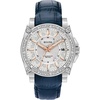 Bulova Men’s Icon High Precisionist Quartz Chronograph Diamond Watch, 100m Water Resistant, Continous Sweeping Secondhand(Stainless/Blue Leather Strap)