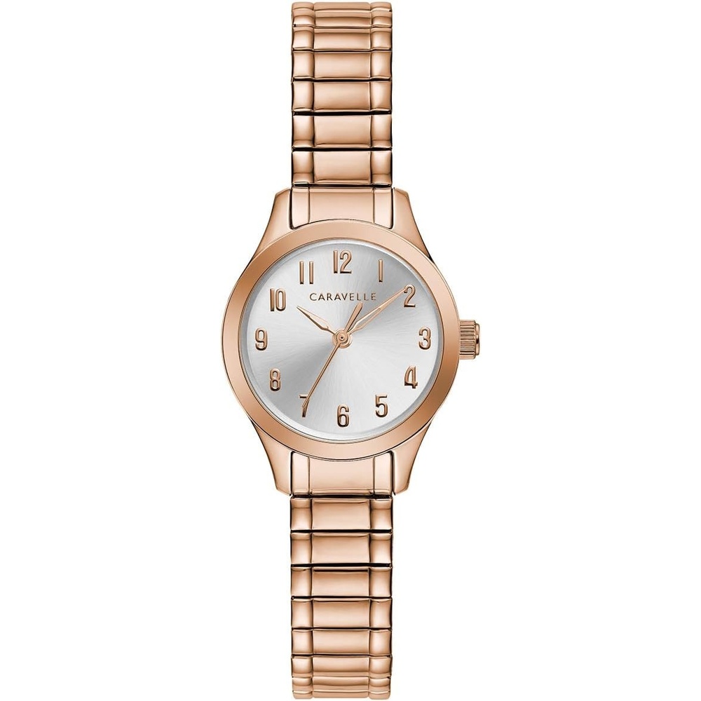 image:imageCaravelle by Bulova Traditional Quartz Ladies Watch Stainless Steel Rose GoldTone Expansion Rose GoldTone Model 44L254
