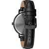 Caravelle by Bulova Men’s Dress 3 Hand Quartz Leather Strap Watch, Stainless Steel Case, 40mm(Black)