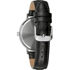 Caravelle by Bulova Men’s Dress 3 Hand Quartz Leather Strap Watch, Stainless Steel Case, 40mm(Black/Blue Dial)