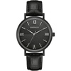 Caravelle by Bulova Men’s Dress 3 Hand Quartz Leather Strap Watch, Stainless Steel Case, 40mm(Black)