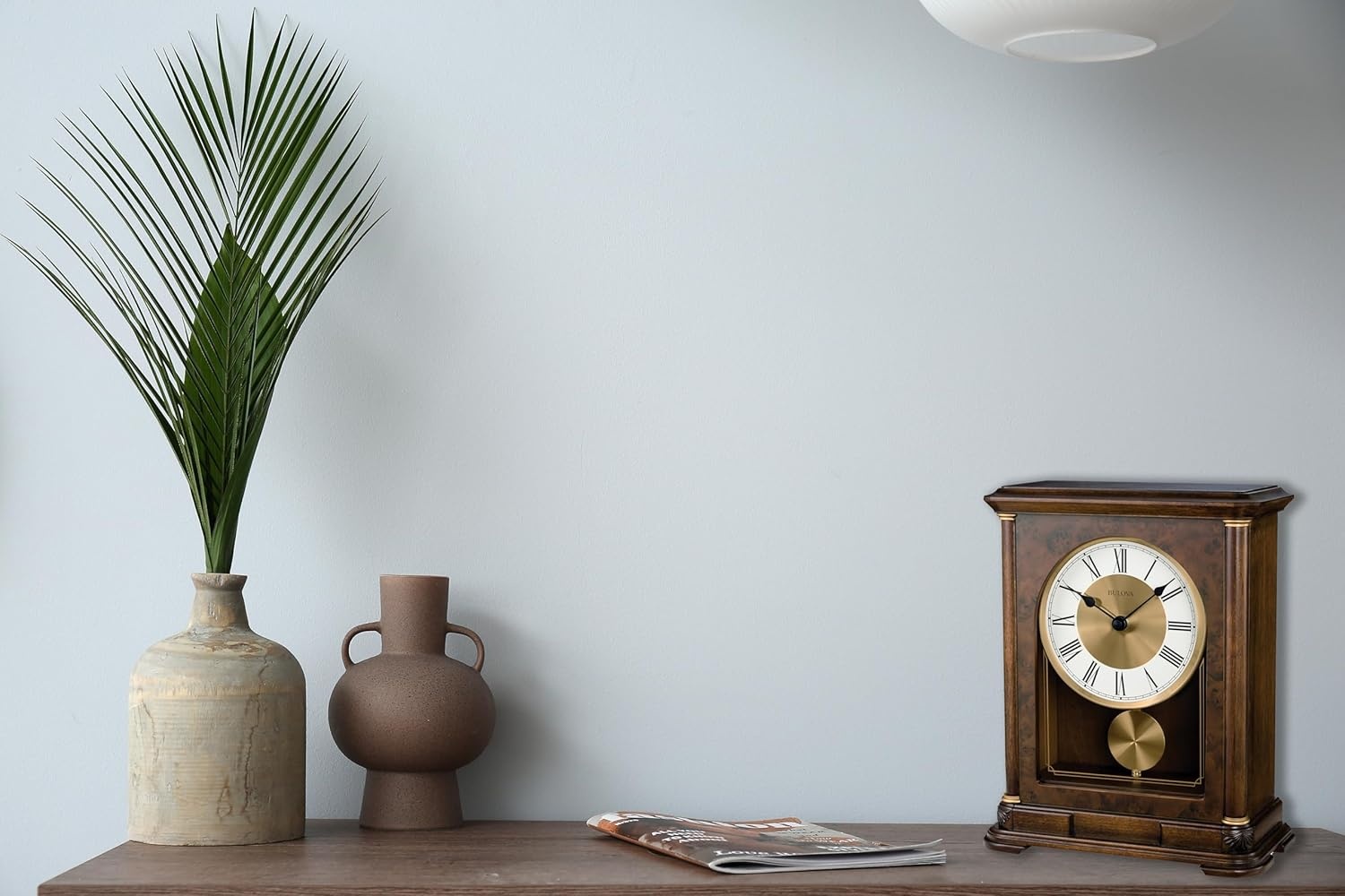 image:imageBulova B1860 Vanderbilt Mantel Clock Warm Walnut 1225 x 9 x 475