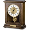 Bulova B1860 Vanderbilt Mantel Clock, Warm Walnut 12.25 x 9 x 4.75