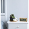 Bulova Brookside LCD Alarm Clock B1375 | Natural Bamboo Case with Temperature & Humidity Display | Quartz Movement | Battery Operated | Touch Light & Weekender Alarm