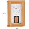 Bulova Chicago Modern Chime Table Clock, Model B1525 | Mid-Century Design | Melodic Chimes | Natural Wood Grain | Adjustable Volume | Automatic Night Shut-Off