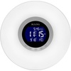 Bulova Multi-Wake Alarm Clock B1377 | Sunrise Simulator with FM Radio & 6 Alarm Sounds | Color Light Options | USB Powered with Battery Backup | Modern Wake-Up Light