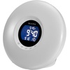 Bulova Multi-Wake Alarm Clock B1377 | Sunrise Simulator with FM Radio & 6 Alarm Sounds | Color Light Options | USB Powered with Battery Backup | Modern Wake-Up Light
