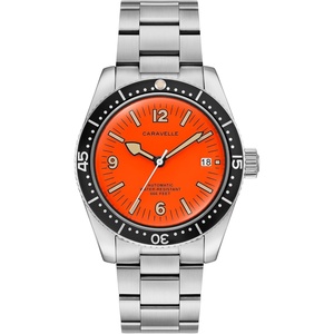 Caravelle Men’s Automatic Sea Hunter: 39mm Silver-Tone Case (43B177)