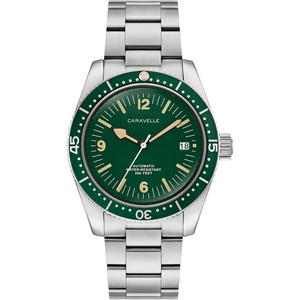Caravelle Men’s Automatic Sea Hunter: 39mm Silver-Tone Case (43B179)